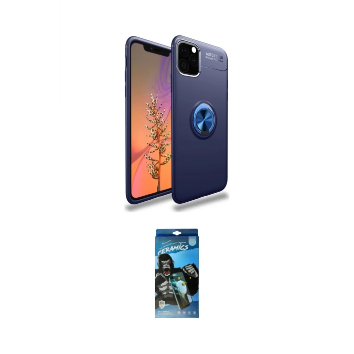 ieg™ iPhone 11 Pro Kılıf Yankı Form Prime - Siyah 34D Izgaralı Cam