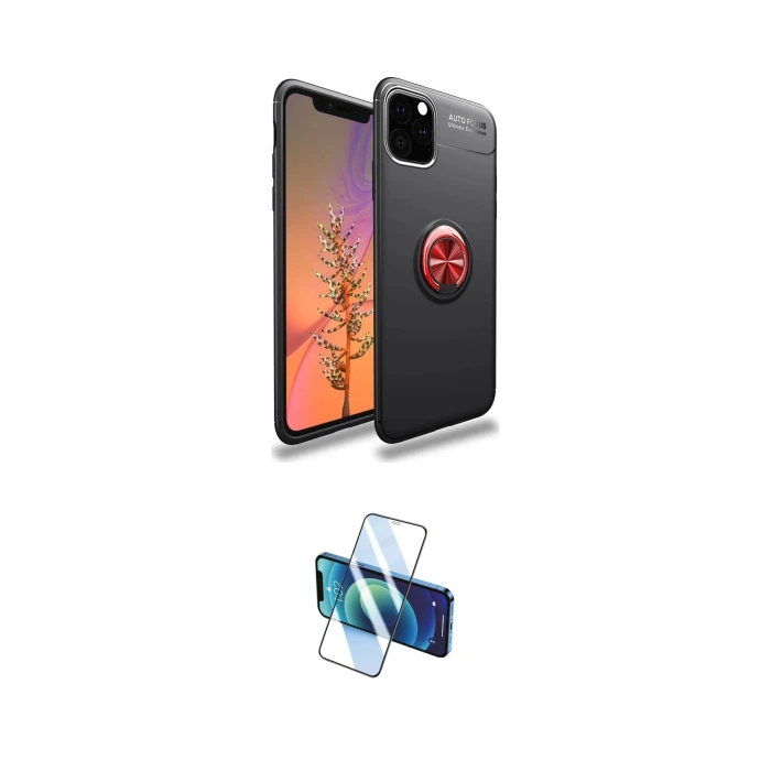 ieg™ iPhone 11 Pro Kılıf Yankı Form Prime - Siyah 3D Antistatik Cam Ekran Koruyucu