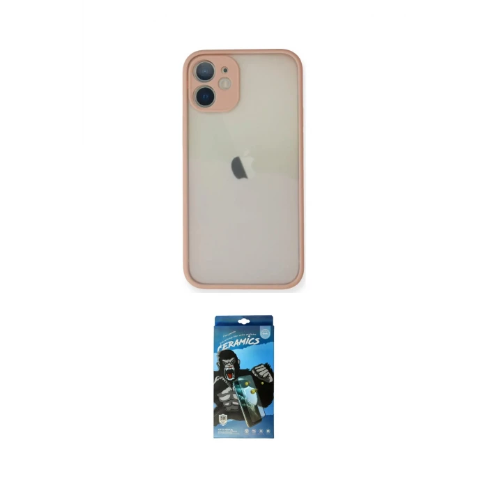 ieg™ iPhone 11 Pro Max Kılıf Ahenk Çizgi Serisi - Siyah 34D Izgaralı Cam