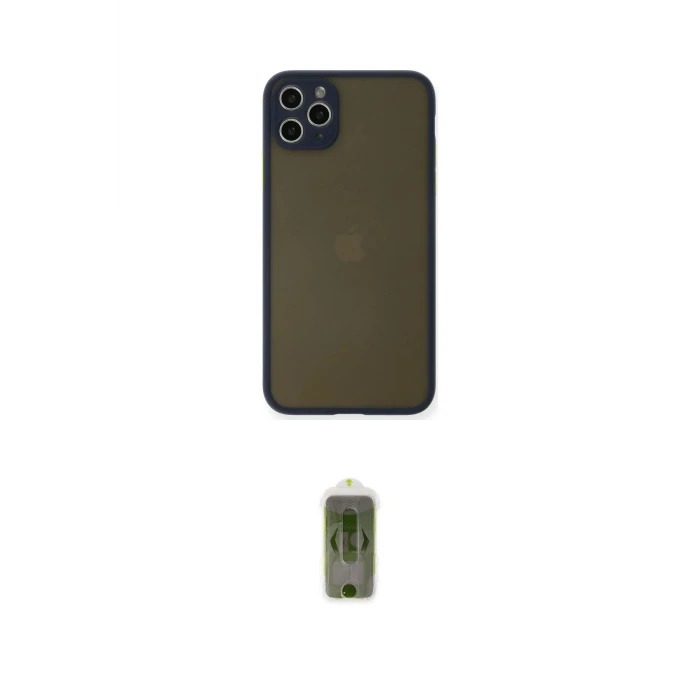 ieg™ iPhone 11 Pro Max Kılıf Ahenk Çizgi Serisi - Siyah Joko Magic 5D Hayalet Cam