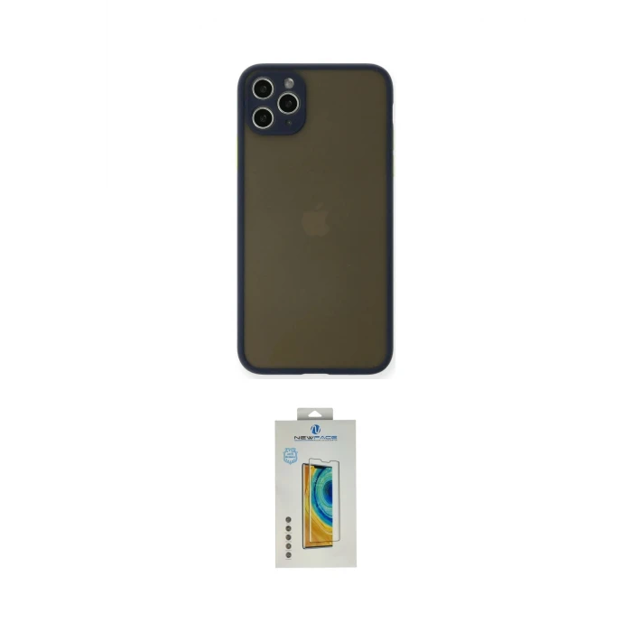 ieg™ iPhone 11 Pro Max Kılıf Ahenk Çizgi Serisi - Siyah Polymer Nano Ekran Koruyucu