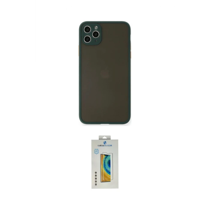 ieg™ iPhone 11 Pro Max Kılıf Ahenk Çizgi Serisi - Siyah Polymer Nano Ekran Koruyucu
