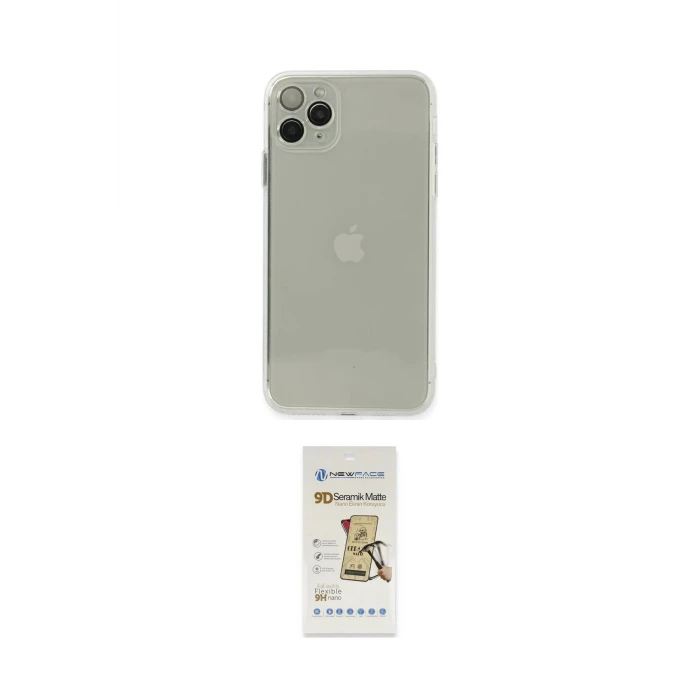 ieg™ iPhone 11 Pro Max Kılıf Ahenk Doku - Siyah Mat Seramik Nano Ekran Koruyucu