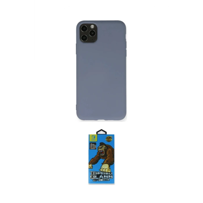 ieg™ iPhone 11 Pro Max Kılıf Ahenk Serisi - Siyah 18D Cam Ekran Koruyucu