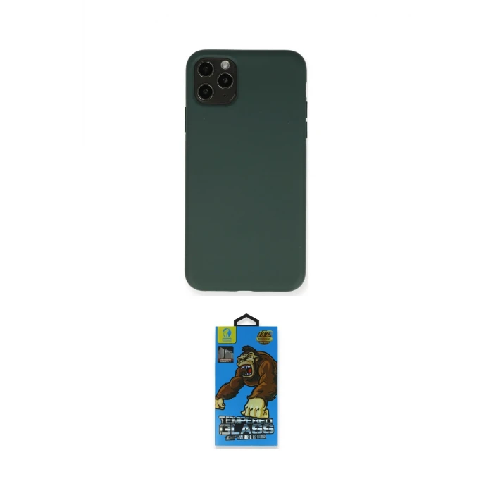 ieg™ iPhone 11 Pro Max Kılıf Ahenk Serisi - Siyah 18D Cam Ekran Koruyucu