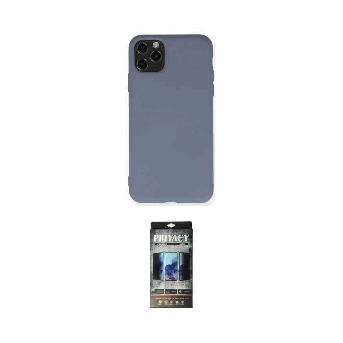 ieg™ iPhone 11 Pro Max Kılıf Ahenk Serisi - Siyah 34D Hayalet Izgaralı Cam