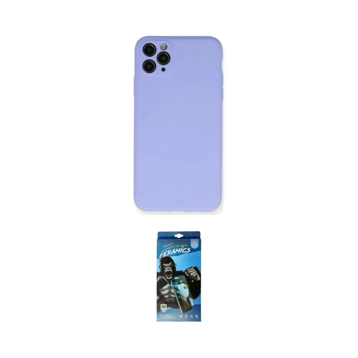 ieg™ iPhone 11 Pro Max Kılıf Ahenk Serisi - Siyah 34D Izgaralı Cam