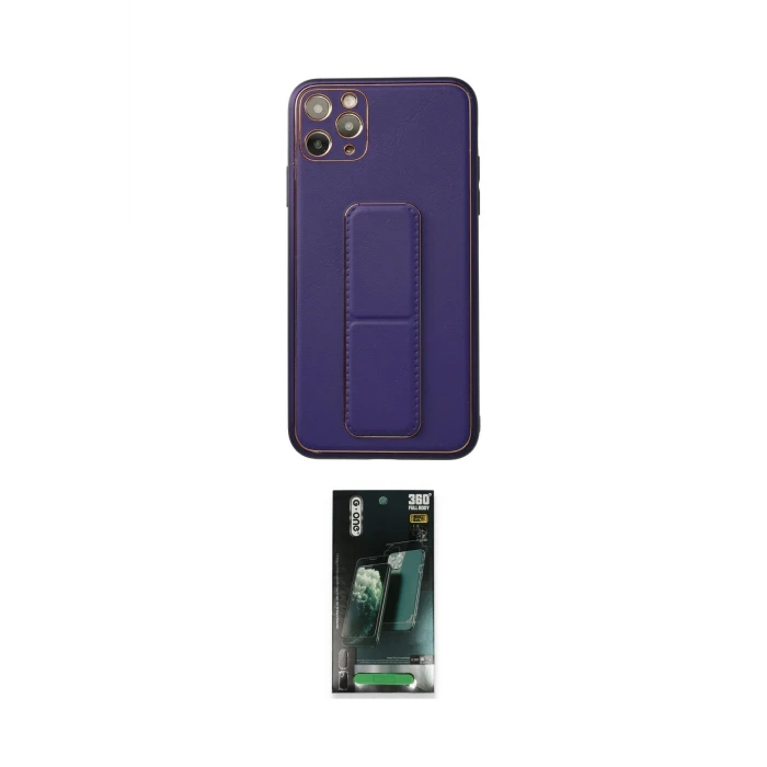 ieg™ iPhone 11 Pro Max Kılıf Akış Doku - Şeffaf 360 Full Body Arka Koruyucu