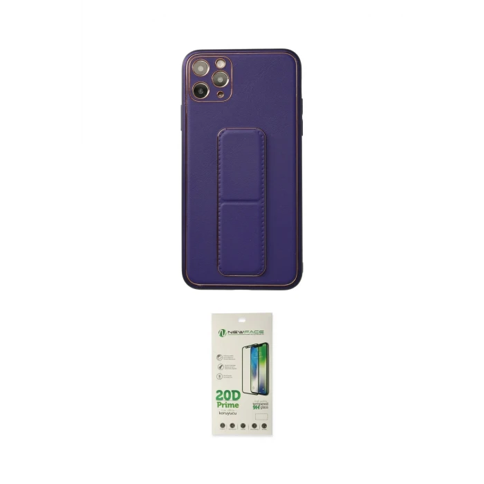 ieg™ iPhone 11 Pro Max Kılıf Akış Doku - Siyah 20D Premium Cam Ekran Koruyucu