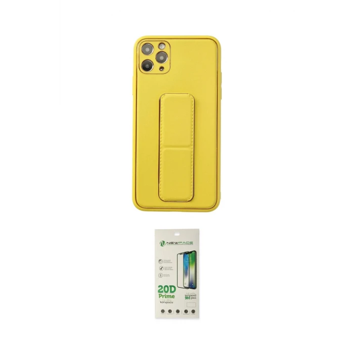 ieg™ iPhone 11 Pro Max Kılıf Akış Doku - Siyah 20D Premium Cam Ekran Koruyucu