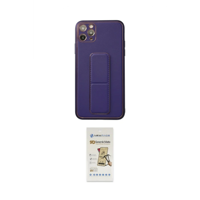 ieg™ iPhone 11 Pro Max Kılıf Akış Doku - Siyah Mat Seramik Nano Ekran Koruyucu