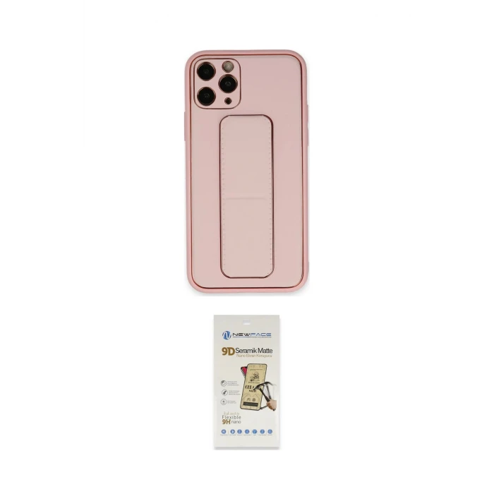 ieg™ iPhone 11 Pro Max Kılıf Akış Doku - Siyah Mat Seramik Nano Ekran Koruyucu