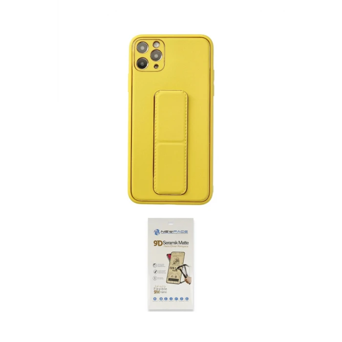 ieg™ iPhone 11 Pro Max Kılıf Akış Doku - Siyah Mat Seramik Nano Ekran Koruyucu