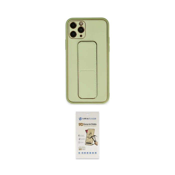 ieg™ iPhone 11 Pro Max Kılıf Akış Doku - Siyah Mat Seramik Nano Ekran Koruyucu