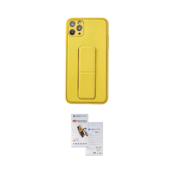 ieg™ iPhone 11 Pro Max Kılıf Akış Doku - Siyah Seramik Nano Ekran Koruyucu