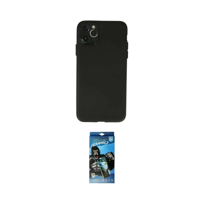 ieg™ iPhone 11 Pro Max Kılıf Atlas Minimal Prime - Siyah 34D Izgaralı Cam
