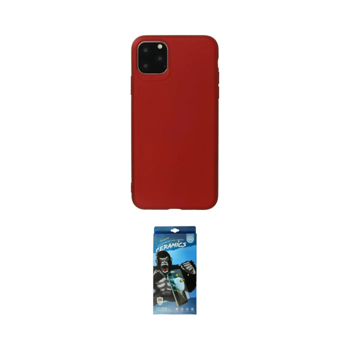 ieg™ iPhone 11 Pro Max Kılıf Kozmos Yansıma Özel Seri - Siyah 34D Izgaralı Cam