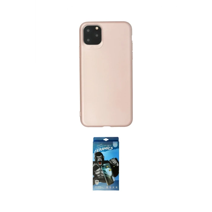 ieg™ iPhone 11 Pro Max Kılıf Kozmos Yansıma Özel Seri - Siyah 34D Izgaralı Cam