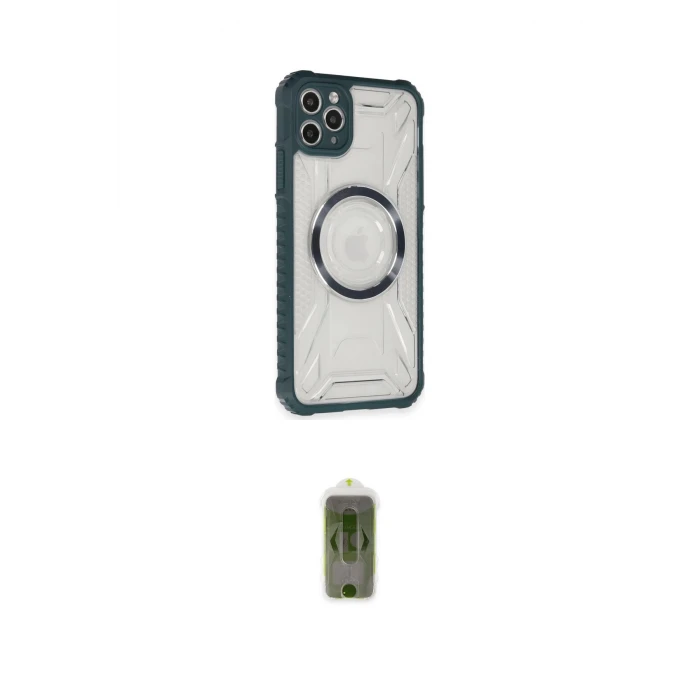 ieg™ iPhone 11 Pro Max Kılıf Kutup Modern - Siyah Joko Magic 5D Hayalet Cam