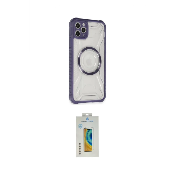 ieg™ iPhone 11 Pro Max Kılıf Kutup Modern - Siyah Polymer Nano Ekran Koruyucu