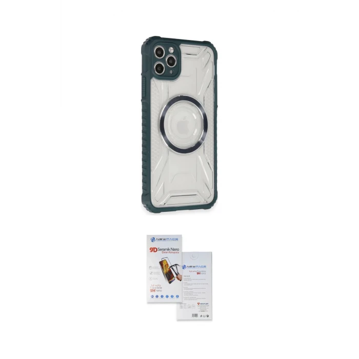 ieg™ iPhone 11 Pro Max Kılıf Kutup Modern - Siyah Seramik Nano Ekran Koruyucu