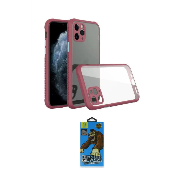 ieg™ iPhone 11 Pro Max Kılıf Nova Asil Özel Seri - Siyah 18D Cam Ekran Koruyucu
