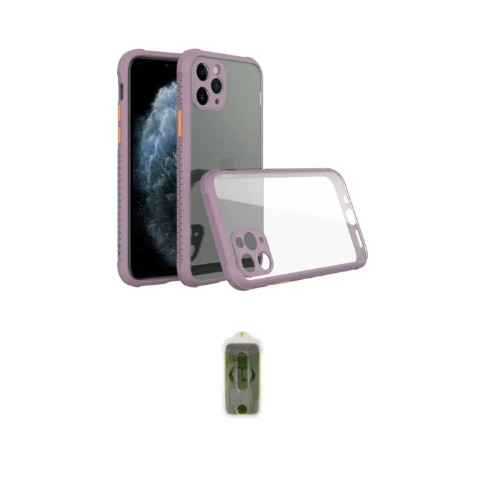 ieg™ iPhone 11 Pro Max Kılıf Nova Asil Özel Seri - Siyah Joko Magic 5D Hayalet Cam