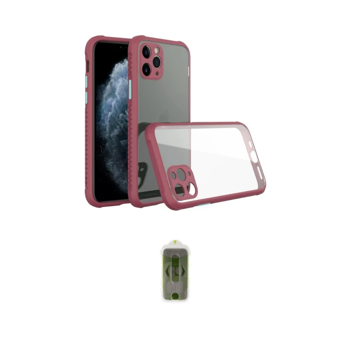 ieg™ iPhone 11 Pro Max Kılıf Nova Asil Özel Seri - Siyah Joko Magic 5D Hayalet Cam