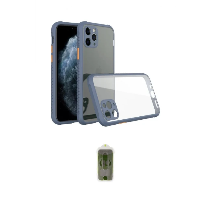 ieg™ iPhone 11 Pro Max Kılıf Nova Asil Özel Seri - Siyah Joko Magic 5D Hayalet Cam