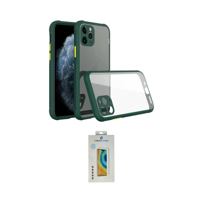 ieg™ iPhone 11 Pro Max Kılıf Nova Asil Özel Seri - Siyah Polymer Nano Ekran Koruyucu