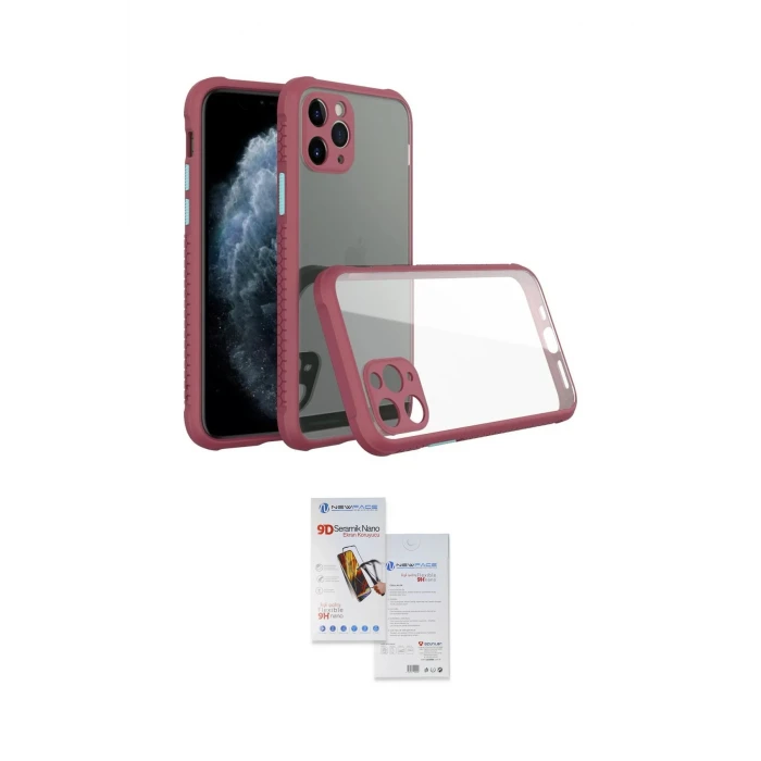 ieg™ iPhone 11 Pro Max Kılıf Nova Asil Özel Seri - Siyah Seramik Nano Ekran Koruyucu