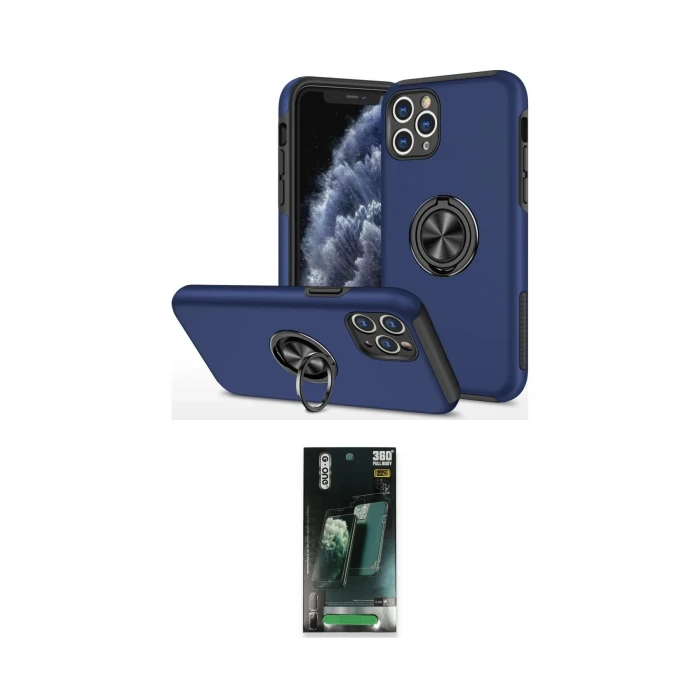 ieg™ iPhone 11 Pro Max Kılıf Odak Form Prime - Şeffaf 360 Full Body Arka Koruyucu