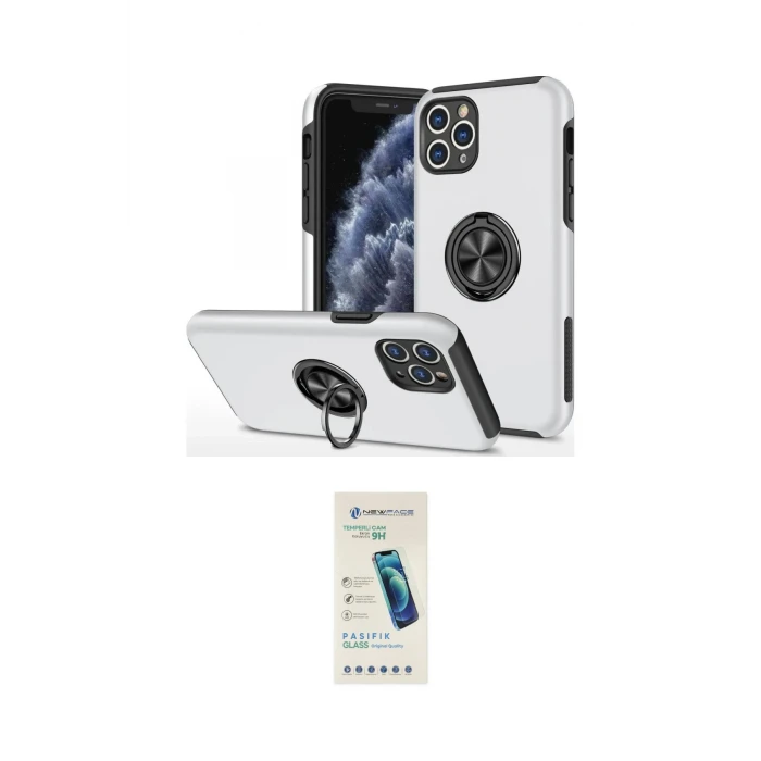 ieg™ iPhone 11 Pro Max Kılıf Odak Form Prime - Şeffaf Pasifik Cam Ekran Koruyucu