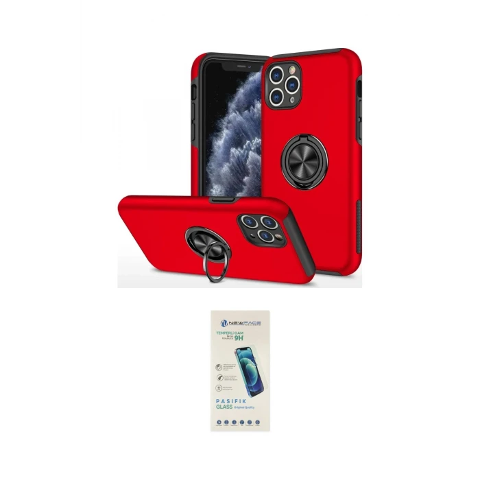 ieg™ iPhone 11 Pro Max Kılıf Odak Form Prime - Şeffaf Pasifik Cam Ekran Koruyucu
