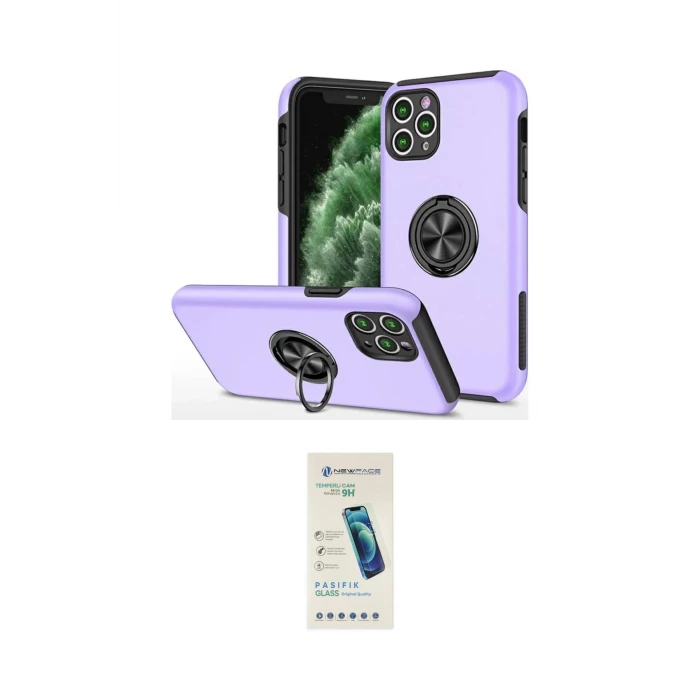 ieg™ iPhone 11 Pro Max Kılıf Odak Form Prime - Şeffaf Pasifik Cam Ekran Koruyucu