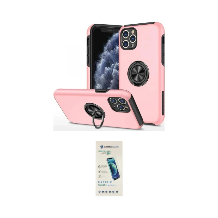 ieg™ iPhone 11 Pro Max Kılıf Odak Form Prime - Şeffaf Pasifik Cam Ekran Koruyucu
