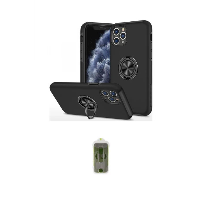 ieg™ iPhone 11 Pro Max Kılıf Odak Form Prime - Siyah Joko Magic 5D Hayalet Cam