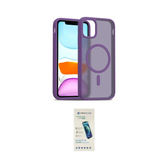 ieg™ iPhone 11 Pro Max Kılıf Siluet Minimal Prime - Şeffaf Pasifik Cam Ekran Koruyucu