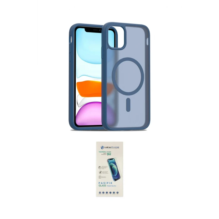 ieg™ iPhone 11 Pro Max Kılıf Siluet Minimal Prime - Şeffaf Pasifik Cam Ekran Koruyucu