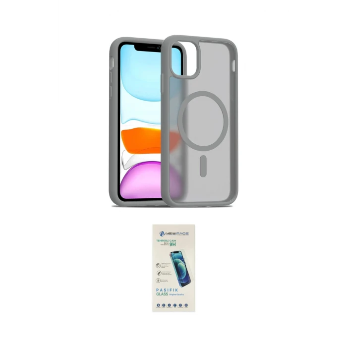 ieg™ iPhone 11 Pro Max Kılıf Siluet Minimal Prime - Şeffaf Pasifik Cam Ekran Koruyucu