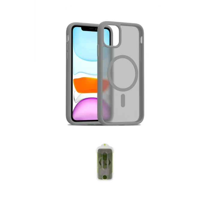 ieg™ iPhone 11 Pro Max Kılıf Siluet Minimal Prime - Siyah Joko Magic 5D Hayalet Cam