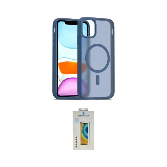 ieg™ iPhone 11 Pro Max Kılıf Siluet Minimal Prime - Siyah Polymer Nano Ekran Koruyucu