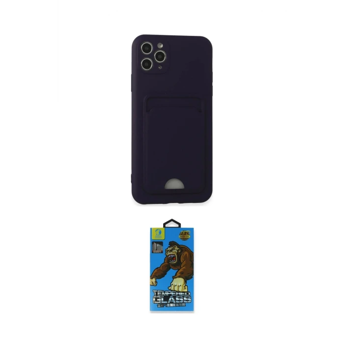 ieg™ iPhone 11 Pro Max Kılıf Vadi Çizgi Prime - Siyah 18D Cam Ekran Koruyucu