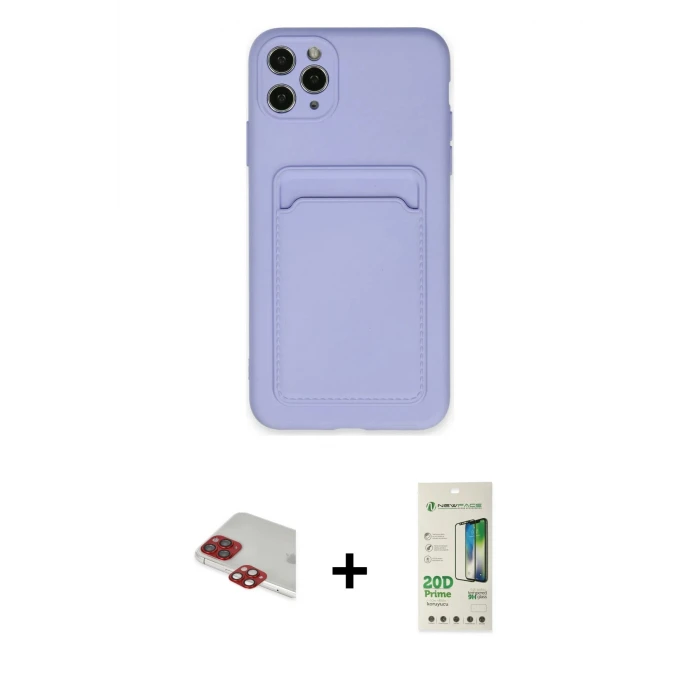 ieg™ iPhone 11 Pro Max Kılıf Vadi Çizgi Prime - Siyah 20D Premium Cam Ekran Koruyucu + Pers Alüminyum Kamera Lens - KI