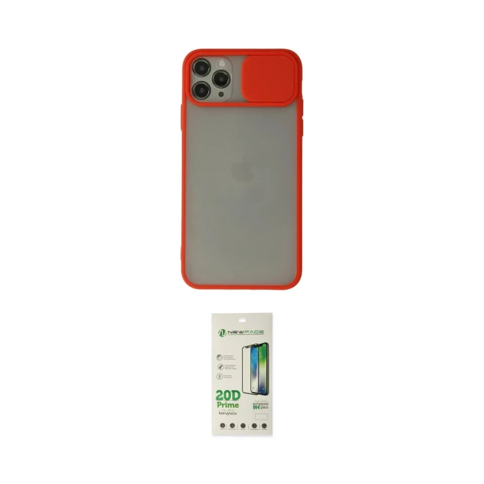 ieg™ iPhone 11 Pro Max Kılıf Vadi Çizgi - Siyah 20D Premium Cam Ekran Koruyucu