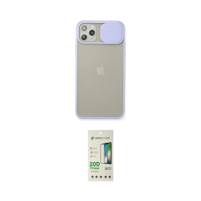 ieg™ iPhone 11 Pro Max Kılıf Vadi Çizgi - Siyah 20D Premium Cam Ekran Koruyucu