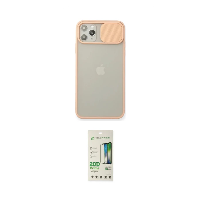 ieg™ iPhone 11 Pro Max Kılıf Vadi Çizgi - Siyah 20D Premium Cam Ekran Koruyucu