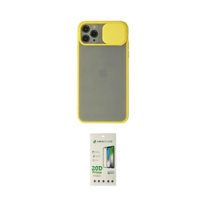 ieg™ iPhone 11 Pro Max Kılıf Vadi Çizgi - Siyah 20D Premium Cam Ekran Koruyucu
