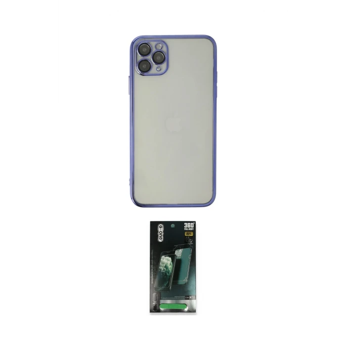 ieg™ iPhone 11 Pro Max Kılıf Vadi Minimal - Şeffaf 360 Full Body Arka Koruyucu