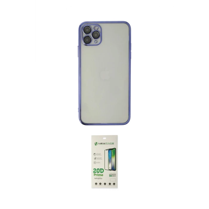 ieg™ iPhone 11 Pro Max Kılıf Vadi Minimal - Siyah 20D Premium Cam Ekran Koruyucu